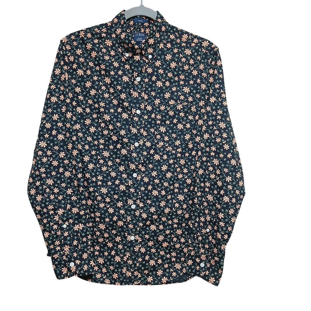 J Crew Slim Fit Floral Print Long Sleeve Button Up‎ Shirt Women's Size S